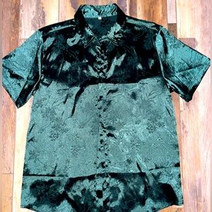 Shein silk button up